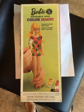Htf Rare Vintage Barbie Color Magic Box