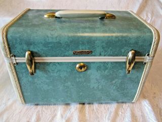 Vintage Samsonite Schwayder Bros.  5112 Train Case Suitcase Travel W/ Mirror
