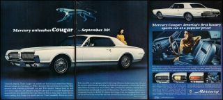 1967 Mercury Cougar 2 - Page Vintage Advertisement Print Art Car Ad K104