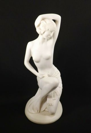 Lovely Vintage Vittoria Italy Nude Naked Woman Sculpture Statue 12 1/2 " Italy