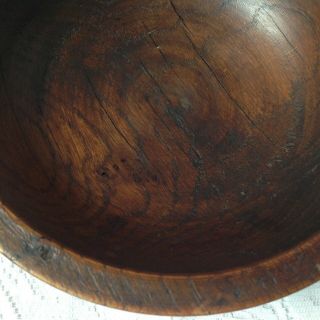 Georgian Oak Dairy Bowl,  Made From Well House Farm Hampshire,  Oak. 3
