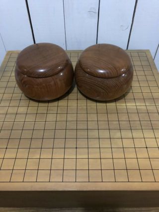 Japanese Vintage Go Igo Goban Game /go Board And Stones Set Fine Quality
