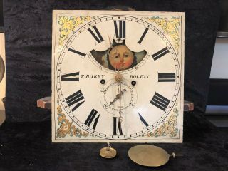 Antique Moon Phase Clock Dial & Movement T.  Barry Bolton (q13)