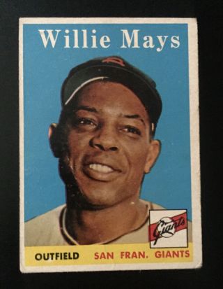 Vintage 1958 Topps Willie Mays 5 - San Francisco Giants