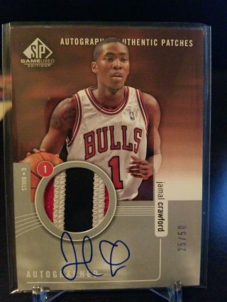 2004 - 05 Sp Game Autographed Authentic Patches Jamal Crawford Bulls /50