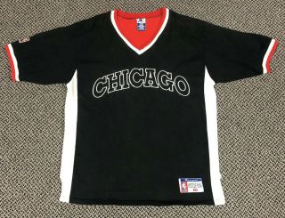 Vintage 90s Champion Chicago Bulls Jordan Era Warm Up Shooting Shirt Mens Size L