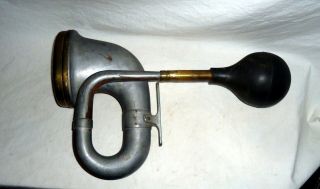 Antique C1910s Automobile Model T Nonpareil Brass Nickel Car Horn Bulb