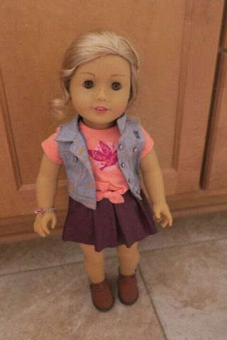 American Girl 18 Inch Tenney Grant Doll Retired 2018 Bracelet Earrings