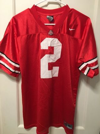 Nike Team Ohio State Buckeyes 2 Youth Size Xl Screened Football Home Jersey