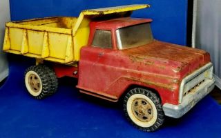 Vintage Tonka Red And Yellow Dump Truck