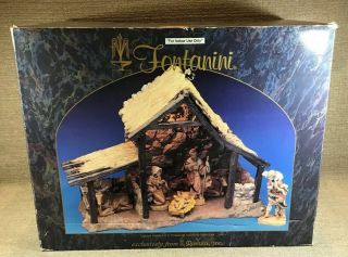 Vntg Fontanini Lighted Stable/mib 50154 For 5 " Nativity Figurines 1996