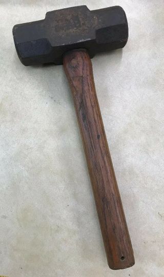 Vintage Plumb 6 Lb.  Sledge Hammer Head Short Handle Blacksmith Anvil Tool.