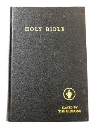 Vintage 1958 King James Version Hc Holy Bible Placed By The Gideons