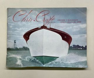 Vintage 1936 Chris Craft Runabout Cruiser Utility Boat Sales Brochure