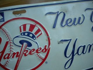 Vintage York Yankees Baseball 125th Anniversary Car Truck Tag Metal 2