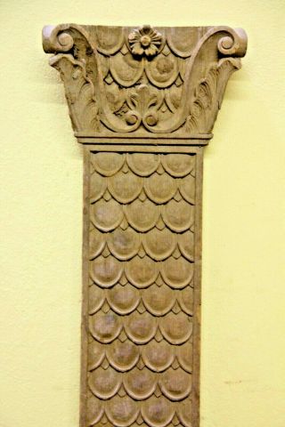 Unique 50 " Hand Carved Wooden Gothic Fancy Victorian Style Wall Column