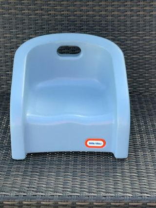 Vintage Little Tikes Blue Toddler Kid Child Booster Seat Chair With Handle
