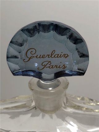Estate Vintage Shalimar Guerlain Paris 4 oz.  Empty Glass Perfume Bottle 2
