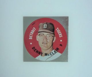 1967 Topps Disc - Test Issue Denny Mcclain Tigers - Flash