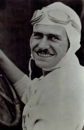 1928 Vintage Photo Race Car Driver Wilbur Shaw Hopes To Break World Speed Record