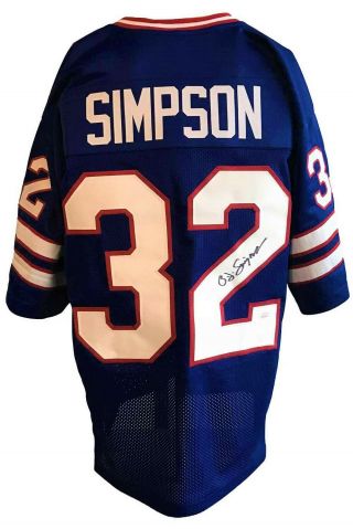 O.  J.  Simpson Autographed Pro Style Jersey Jsa Authenticated