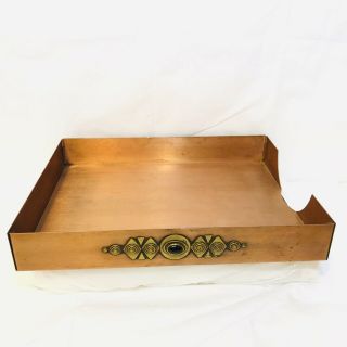 Vintage Handcrafted Copper Organizer Desk Letter Tray Southwestern Design