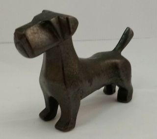 Vintage Sealyham Terrier Dog Figure Metal Art Deco/stylized 1 7/8 " X 2 1/4 "