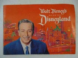 Vintage Souvenir Walt Disney Guide To Disneyland Booklet Brochure Book 1961 Map