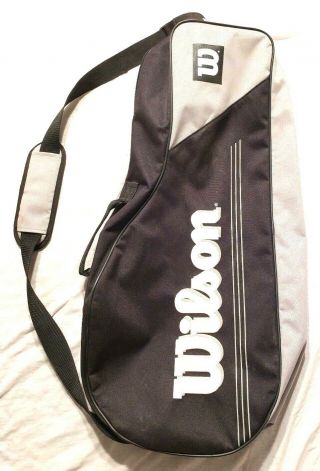 Wilson Tennis Racket Bag Black/white Shoulder Carrier