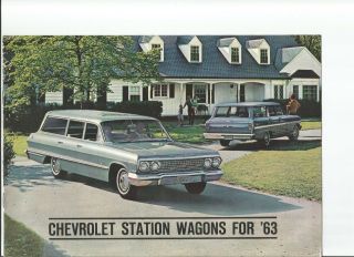 1963 Chevrolet (chevy),  Chevy Ii,  Corvair Station Wagons Sales Brochure