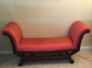 Exquisite Antique Victorian Upholstered Bench/chaise/couch