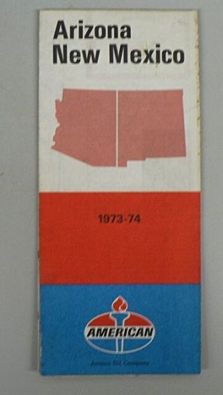 Standard Oil Company Arizona - Mexico State Road Map 1973 - 74