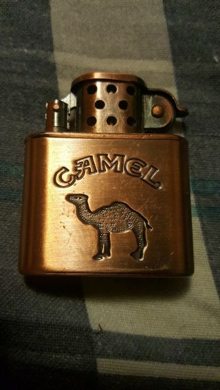 Camel Lighter 90’s Vintage Copper Color Metal Refillable.