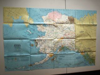 Vintage National Geographic Society Alaska Map And Poster