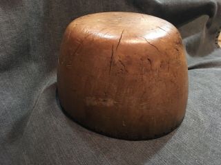 Vintage Wooden Hat Block Crown Milliner Millinery Hat Maker Display Mould Shape