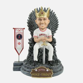 Mike Trout Game Of Thrones Angels Bobblehead The King Mlb Foco
