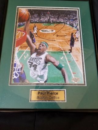 Paul Pierce Signed/autograph 8x10 Framed And Matted Nep
