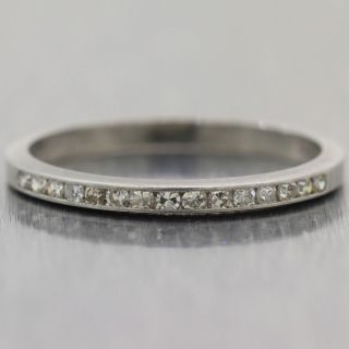 3 - 37 Antique Art Deco Platinum 0.  15ctw Diamond Band Ring