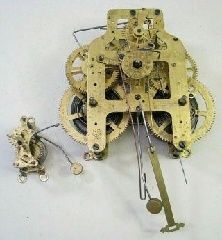 Antique Seth Thomas Kitchen Clock Movement With Alarm Parts Repair