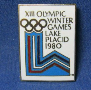 Vintage 1980 Olympic Winter Games Lake Placid Miracle On Ice Souvenir Pin