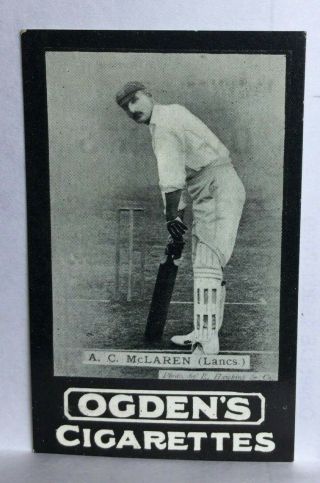 A C Mcclaren Cricketer Ogden General Interest Tab Single Cigarette Card