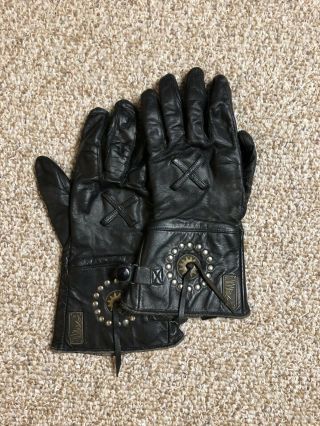 Vintage Willie G Harley Davidson Men’s Leather Motorcycle Gloves Size M