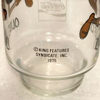 Olive Oyl Collector Glass Coca - Cola King Features 1975 Kollect - a - Set 16 oz VTG 3