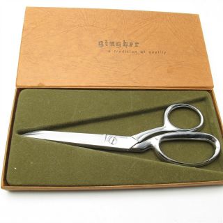 Vtg Gingher G - 7 Knife Edge Dressmaker Scissors 7 1/8 " Total Length Brazil Made