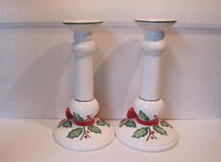 Vintage Holiday Candlestick Set by The HALDON GROUP Made in Japan 8 1/2 