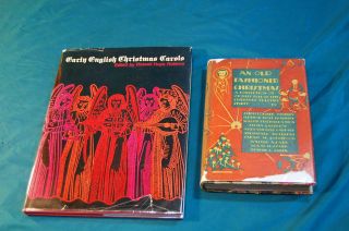 2 Vintage Christmas Books An Old Fashioned Christmas & Early English Carols