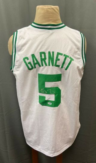 Kevin Garnett 5 Signed Boston Celtics Jersey Autographed Auto Sz Xl Psa/dna