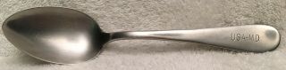 Vintage Wwii Era U.  S.  A.  - M.  D.  Modernaire Army Medical Serving Mess Spoon 8 1/4 "