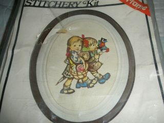 Vtg Vogart Crewel Embroidery Kit - Little Sweethearts - Complete But Opened