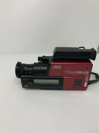 Vintage Jvc Gr - 45e Video Movie Camcorder Vhs - C W/ Battery,  Carry Case,  Charger